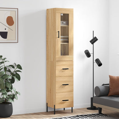 Highboard Sonoma Oak 34,5x34x180 cm Engineered Wood