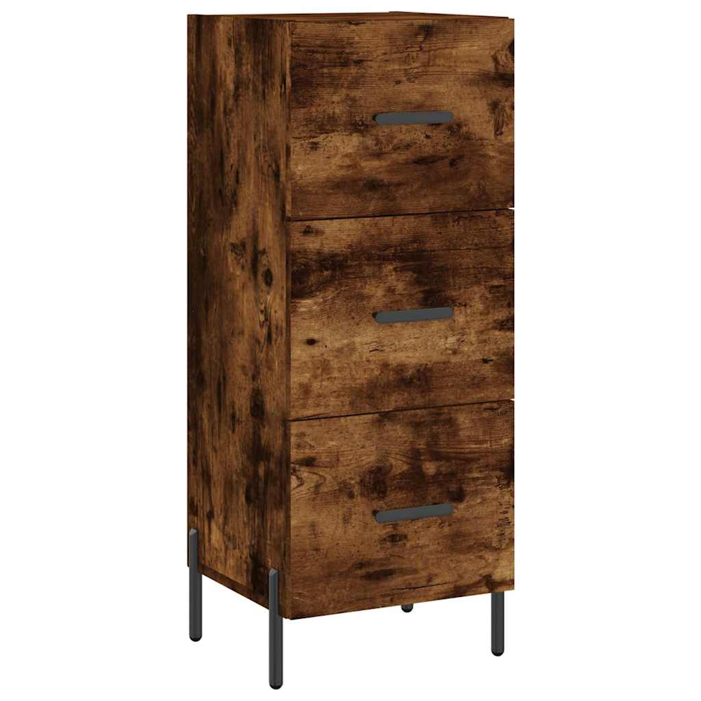 Highboard Smoked Oak 34,5x34x180 cm Engineered Wood