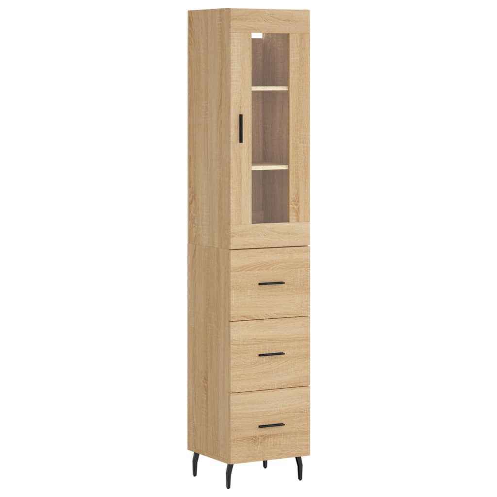 Highboard Sonoma Oak 34,5x34x180 cm Engineered Wood
