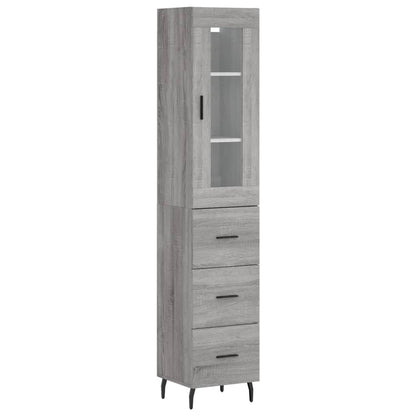 Highboard Grey Sonoma 34,5x34x180 cm Engineered Wood