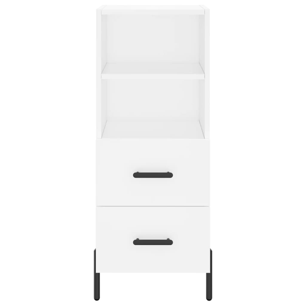 Highboard White 34,5x34x180 cm Engineered Wood
