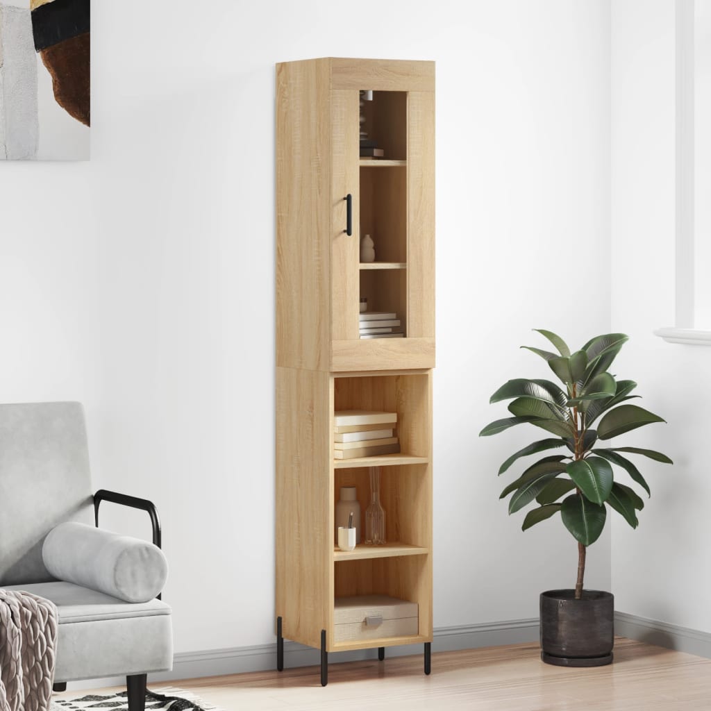 Highboard Sonoma Oak 34,5x34x180 cm Engineered Wood