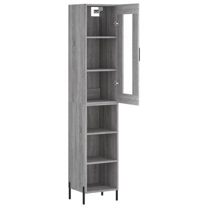 Highboard Grey Sonoma 34,5x34x180 cm Engineered Wood