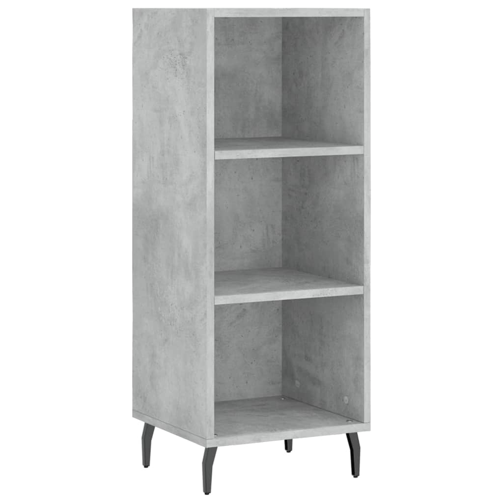 Highboard Concrete Grey 34,5x34x180 cm Engineered Wood
