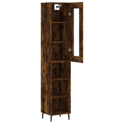 Highboard Smoked Oak 34,5x34x180 cm Engineered Wood