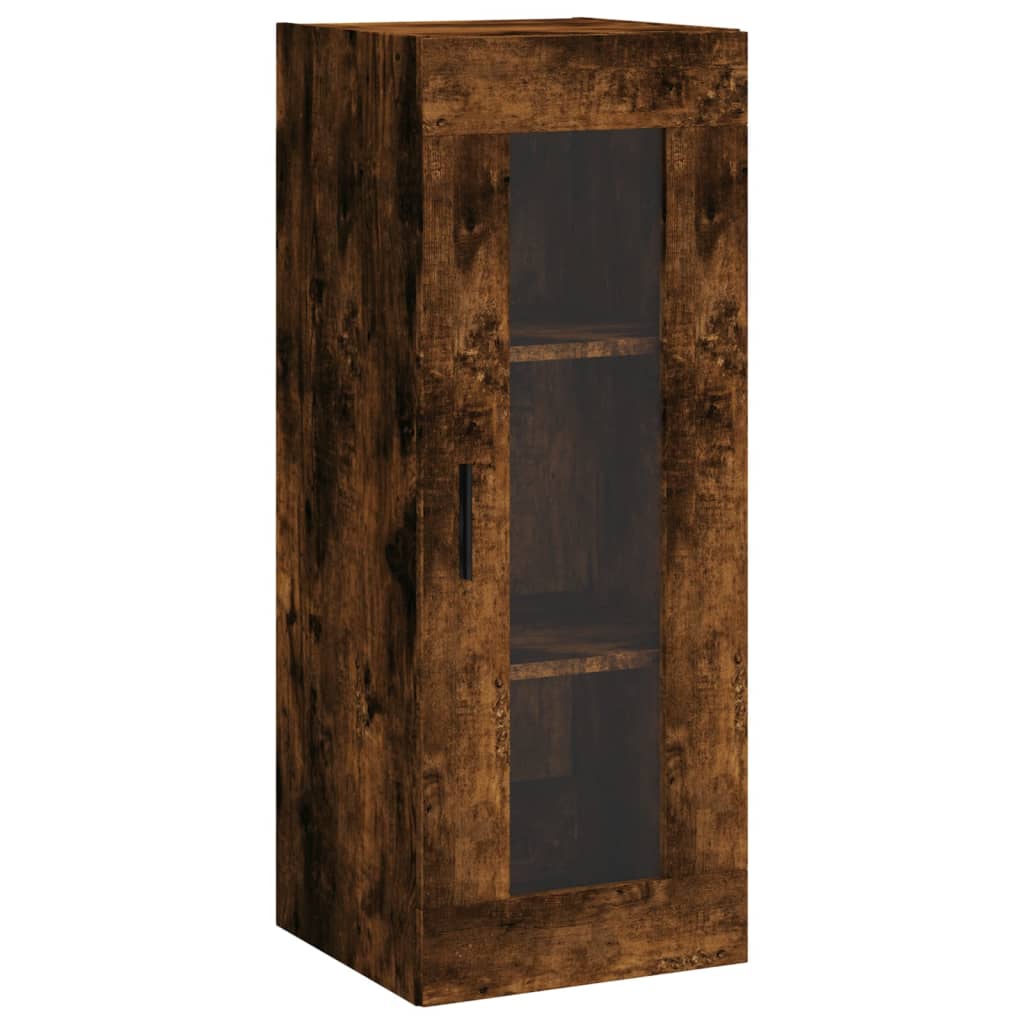 Highboard Smoked Oak 34,5x34x180 cm Engineered Wood