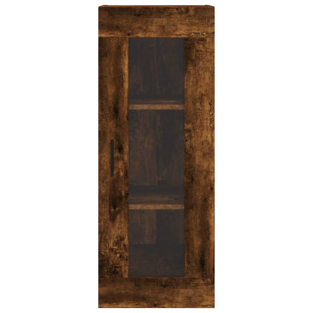 Highboard Smoked Oak 34,5x34x180 cm Engineered Wood