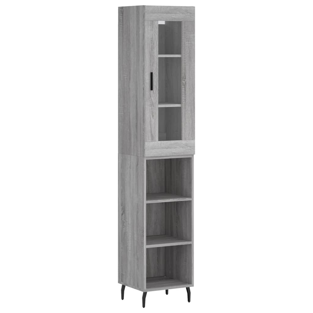 Highboard Grey Sonoma 34,5x34x180 cm Engineered Wood