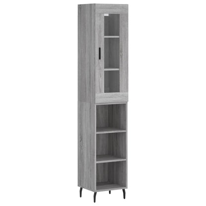 Highboard Grey Sonoma 34,5x34x180 cm Engineered Wood