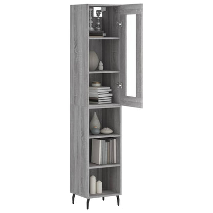 Highboard Grey Sonoma 34,5x34x180 cm Engineered Wood