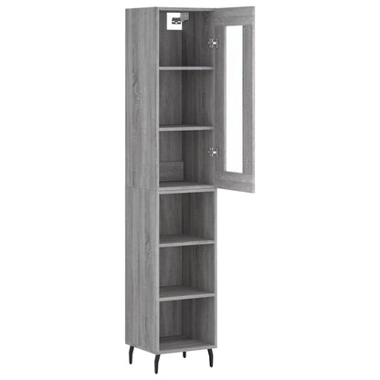 Highboard Grey Sonoma 34,5x34x180 cm Engineered Wood