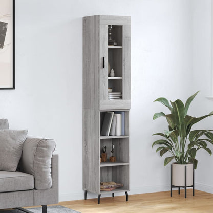 Highboard Grey Sonoma 34,5x34x180 cm Engineered Wood