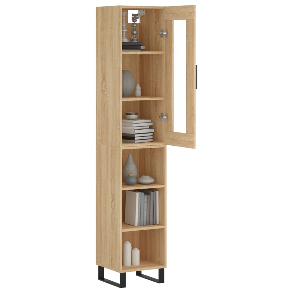Highboard Sonoma Oak 34.5x34x180 cm Engineered Wood