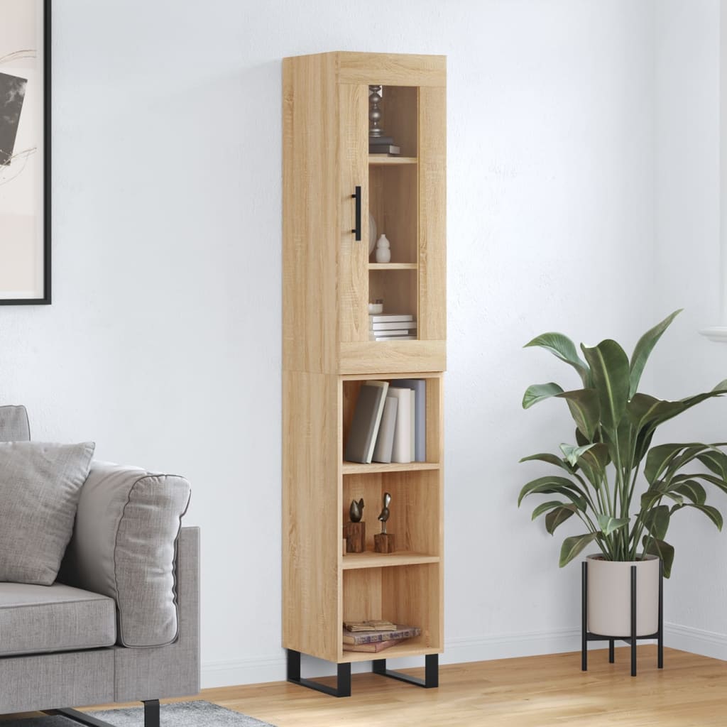 Highboard Sonoma Oak 34.5x34x180 cm Engineered Wood
