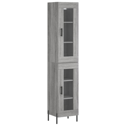 Highboard Grey Sonoma 34,5x34x180 cm Engineered Wood