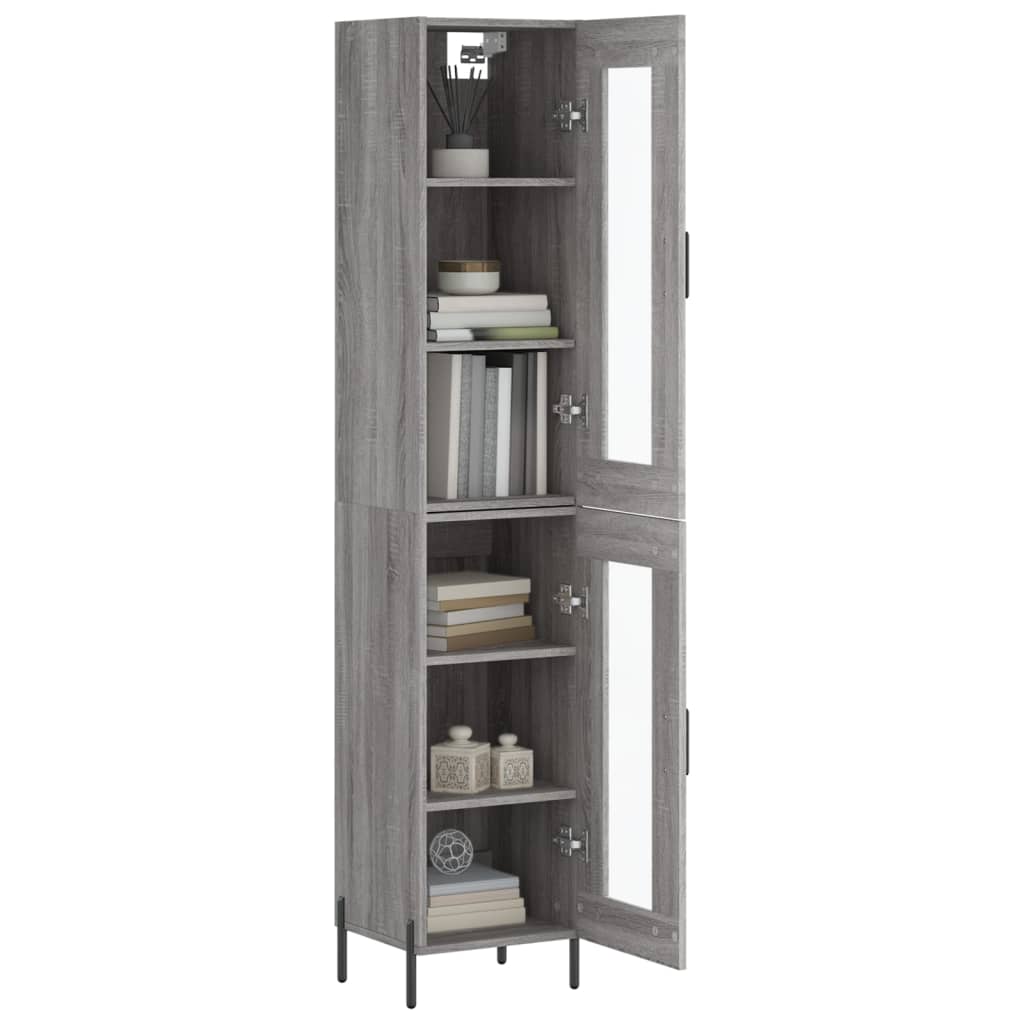 Highboard Grey Sonoma 34,5x34x180 cm Engineered Wood