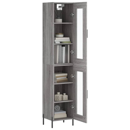 Highboard Grey Sonoma 34,5x34x180 cm Engineered Wood