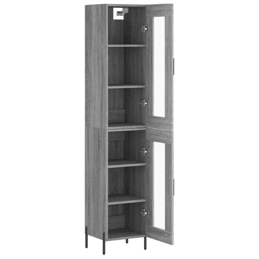 Highboard Grey Sonoma 34,5x34x180 cm Engineered Wood