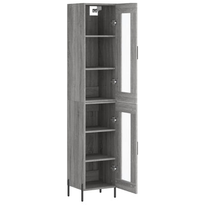 Highboard Grey Sonoma 34,5x34x180 cm Engineered Wood