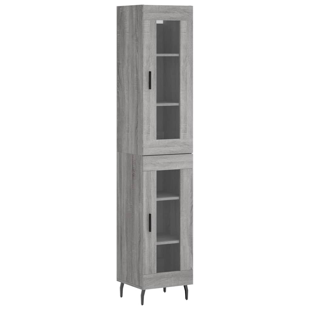 Highboard Grey Sonoma 34,5x34x180 cm Engineered Wood