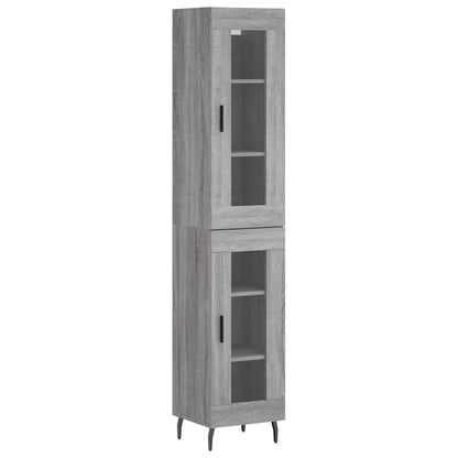Highboard Grey Sonoma 34,5x34x180 cm Engineered Wood