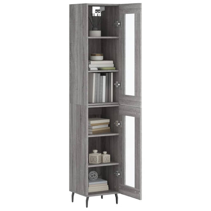 Highboard Grey Sonoma 34,5x34x180 cm Engineered Wood