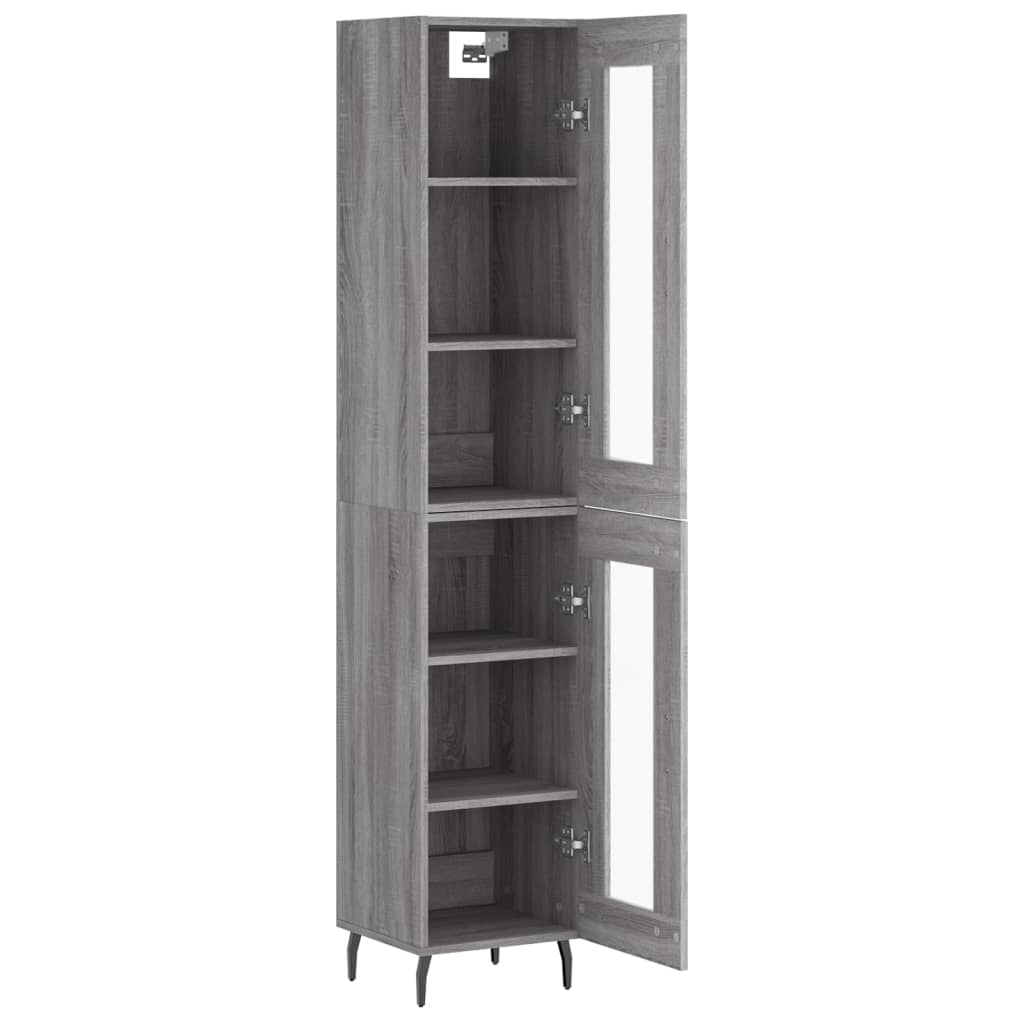 Highboard Grey Sonoma 34,5x34x180 cm Engineered Wood