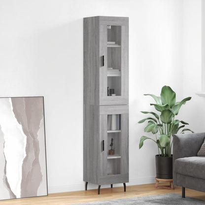 Highboard Grey Sonoma 34,5x34x180 cm Engineered Wood