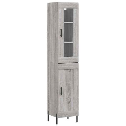 Highboard Grey Sonoma 34,5x34x180 cm Engineered Wood