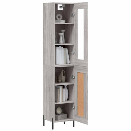Highboard Grey Sonoma 34,5x34x180 cm Engineered Wood