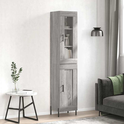 Highboard Grey Sonoma 34,5x34x180 cm Engineered Wood