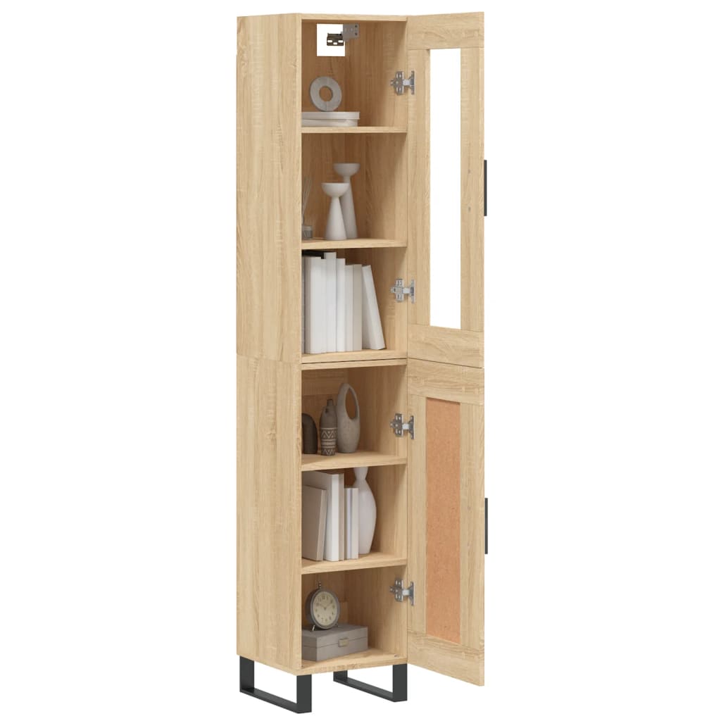 Highboard Sonoma Oak 34.5x34x180 cm Engineered Wood