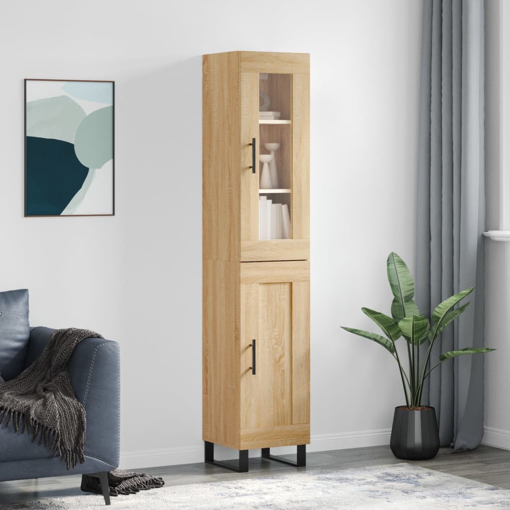 Highboard Sonoma Oak 34.5x34x180 cm Engineered Wood