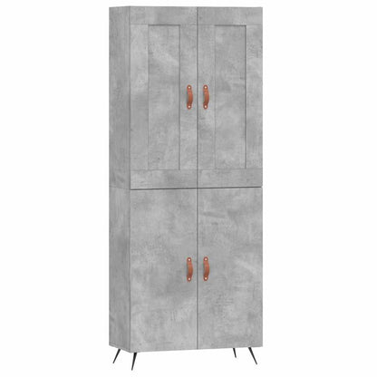 Highboard Concrete Grey 69,5x34x180 cm Engineered Wood