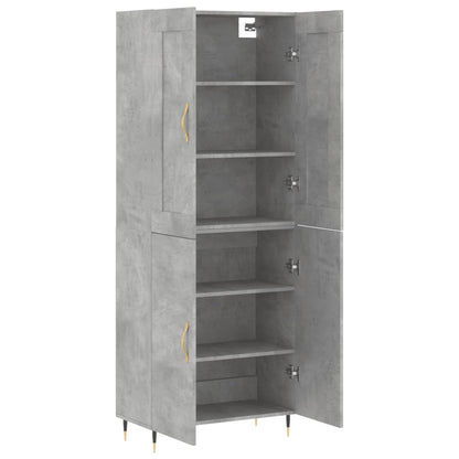 Highboard Concrete Grey 69,5x34x180 cm Engineered Wood