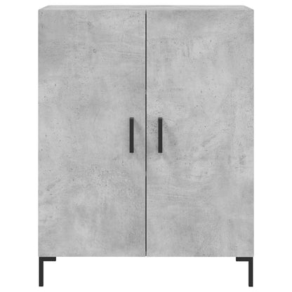 Highboard Concrete Grey 69.5x34x180 cm Engineered Wood