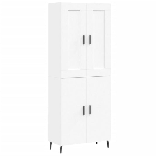 Highboard White 69.5x34x180 cm Engineered Wood