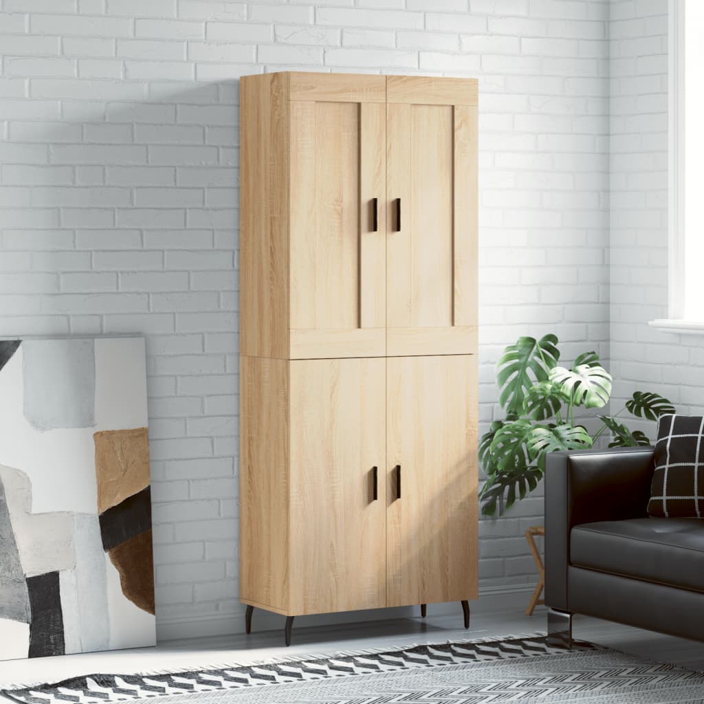 Highboard Sonoma Oak 69.5x34x180 cm Engineered Wood