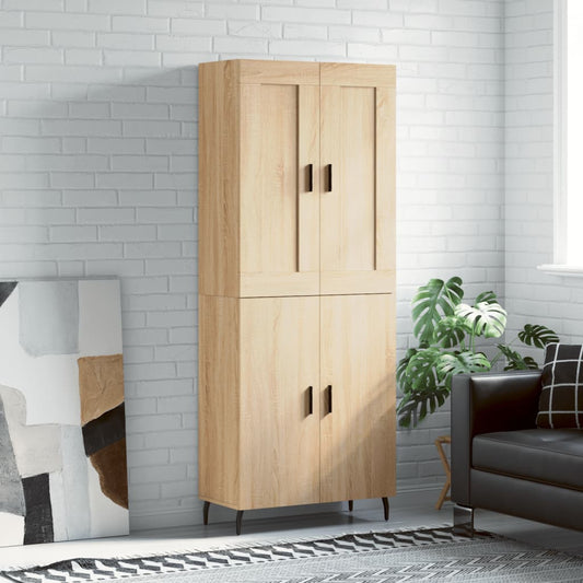 Highboard Sonoma Oak 69.5x34x180 cm Engineered Wood