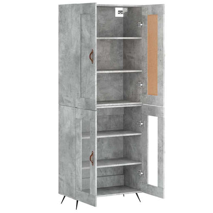 Highboard Concrete Grey 69,5x34x180 cm Engineered Wood