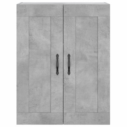 Highboard Concrete Grey 69.5x34x180 cm Engineered Wood
