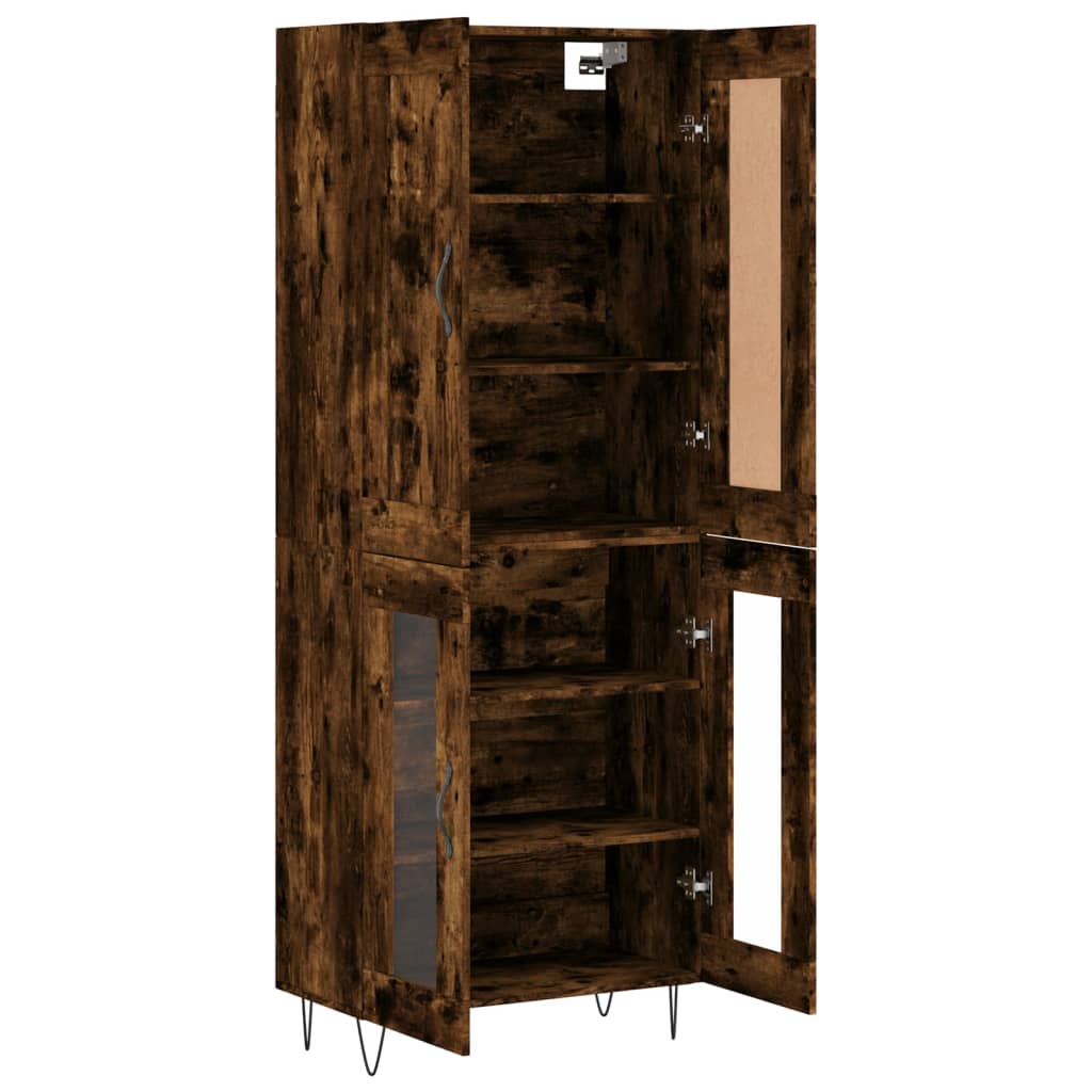 Highboard Smoked Oak 69.5x34x180 cm Engineered Wood