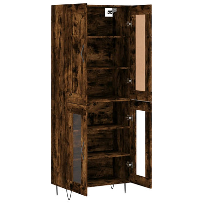 Highboard Smoked Oak 69.5x34x180 cm Engineered Wood