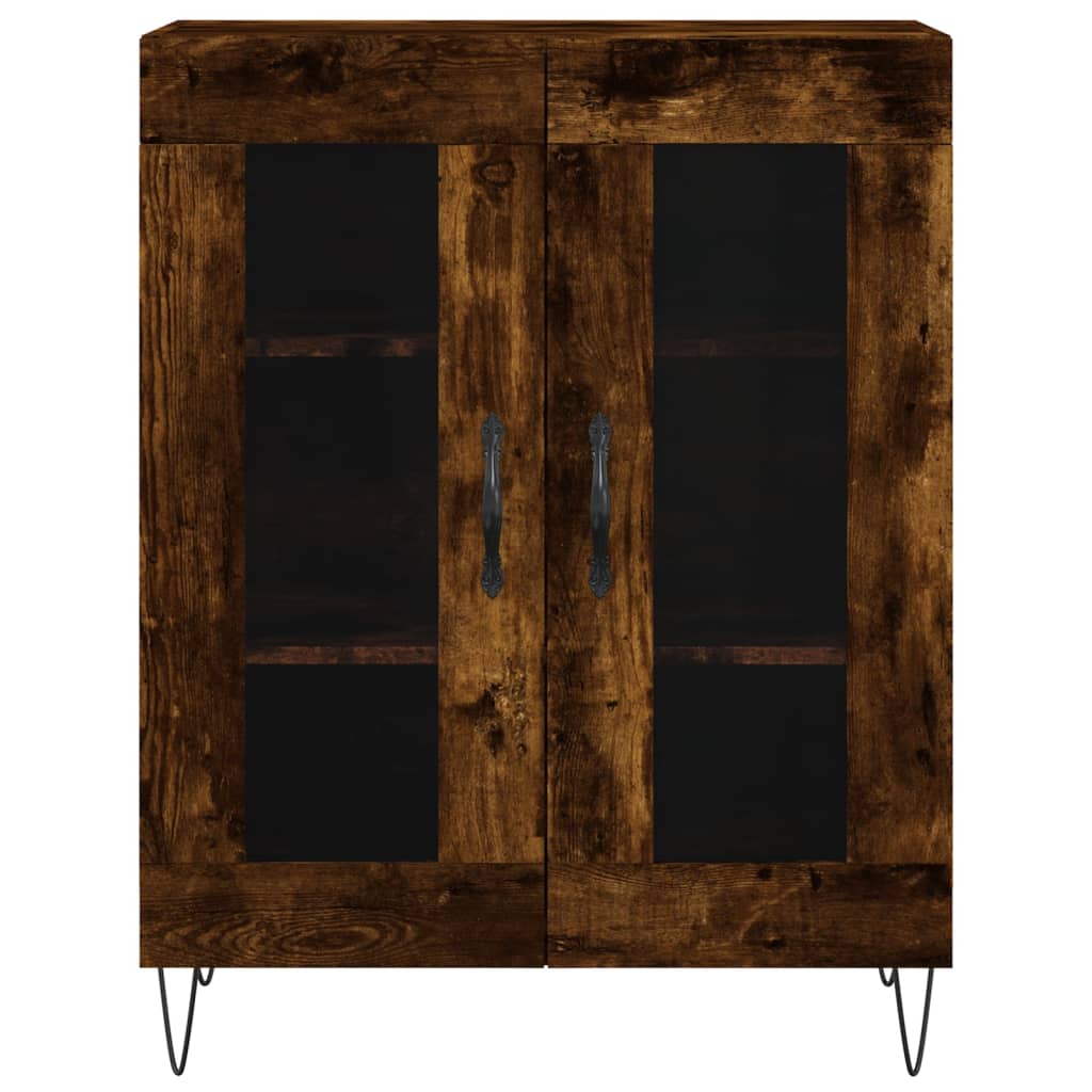Highboard Smoked Oak 69.5x34x180 cm Engineered Wood