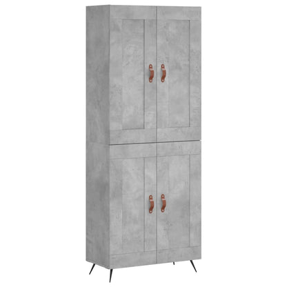 Highboard Concrete Grey 69,5x34x180 cm Engineered Wood