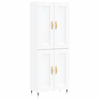Highboard White 69,5x34x180 cm Engineered Wood