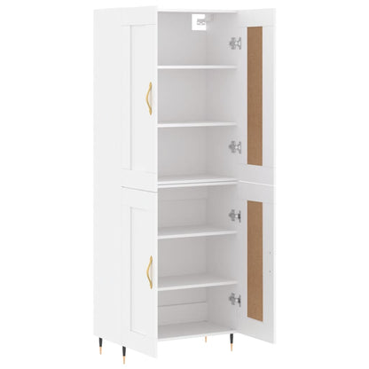 Highboard White 69,5x34x180 cm Engineered Wood