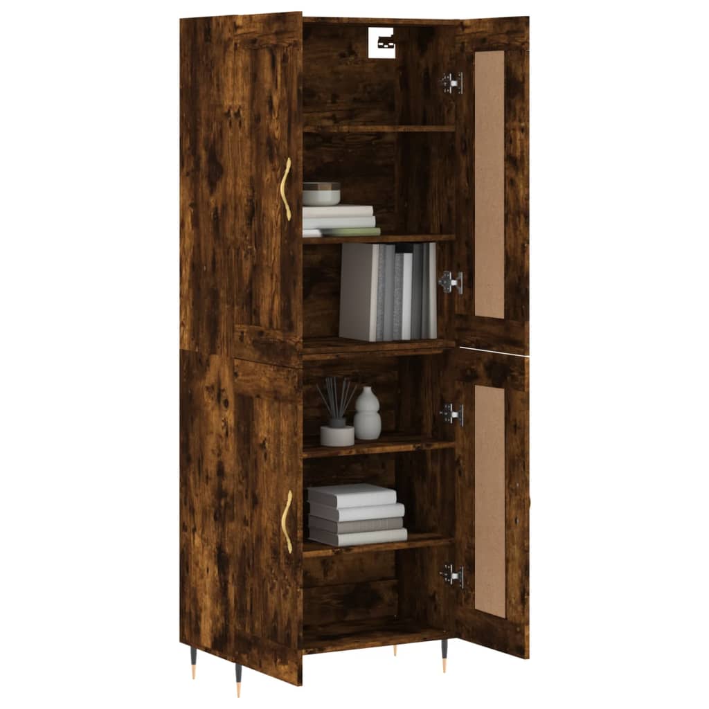 Highboard Smoked Oak 69,5x34x180 cm Engineered Wood