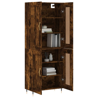 Highboard Smoked Oak 69,5x34x180 cm Engineered Wood