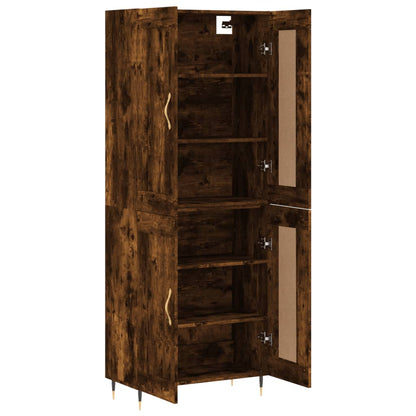 Highboard Smoked Oak 69,5x34x180 cm Engineered Wood